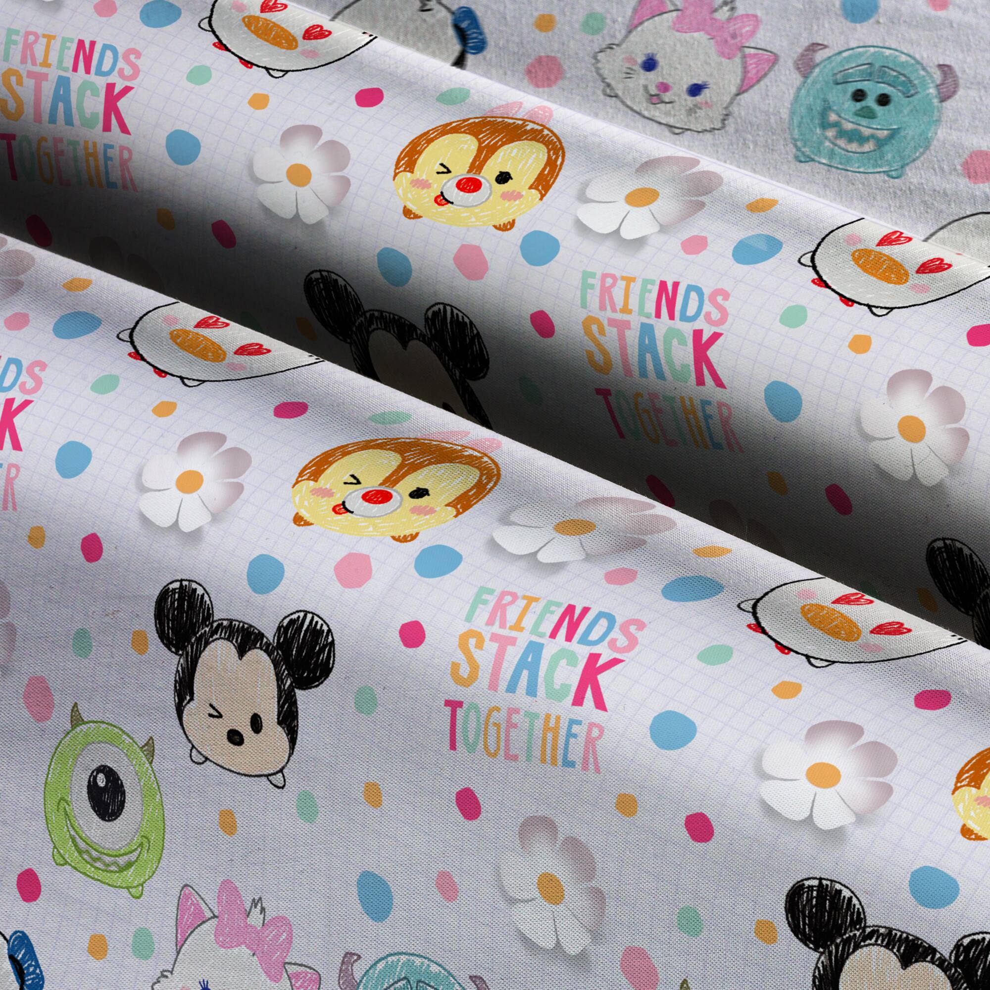 Disney® Tsum Tsum I Love My Friends Cotton Fabric